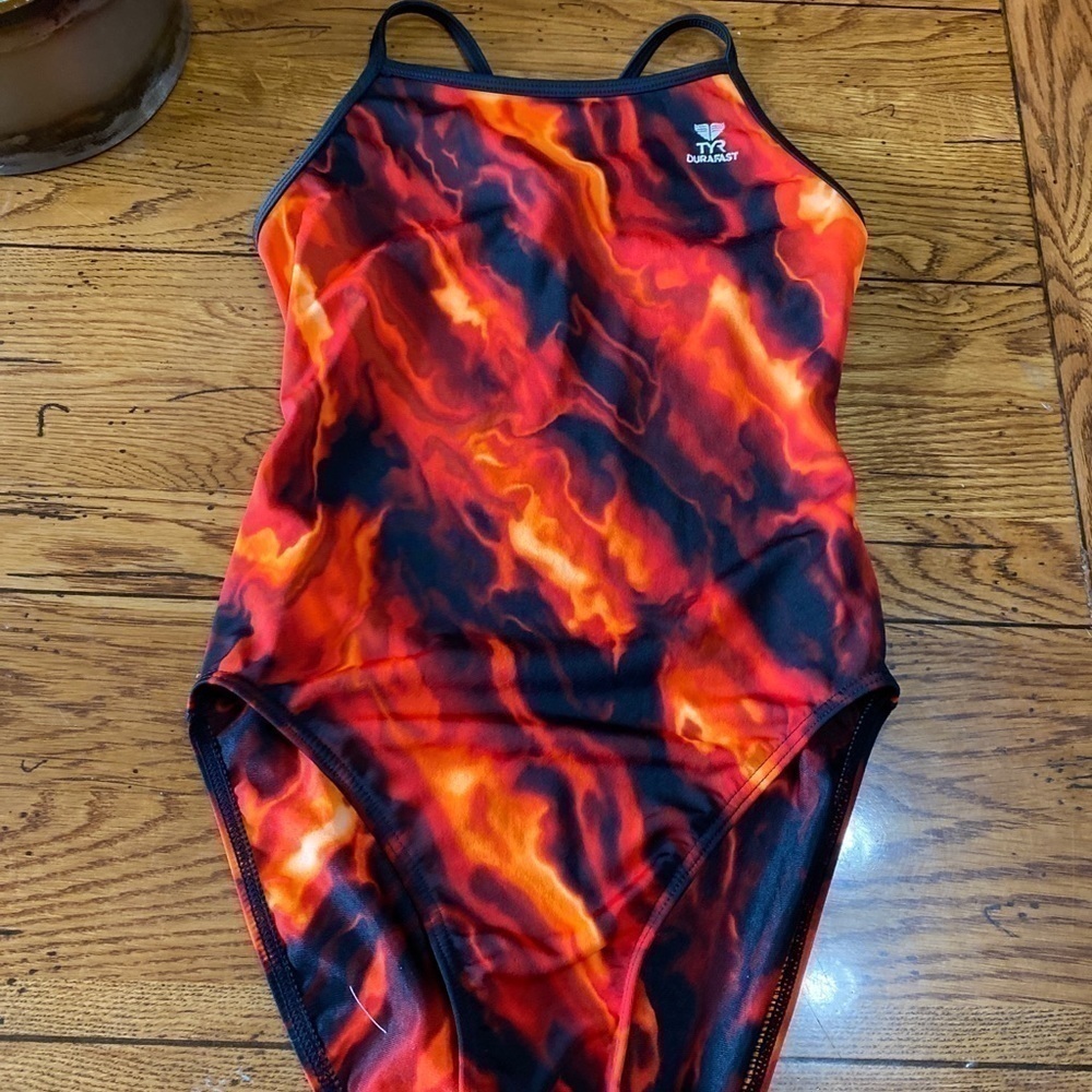 Ztyr durafast flame Fire Diamond Fit swimsuit Sz34
